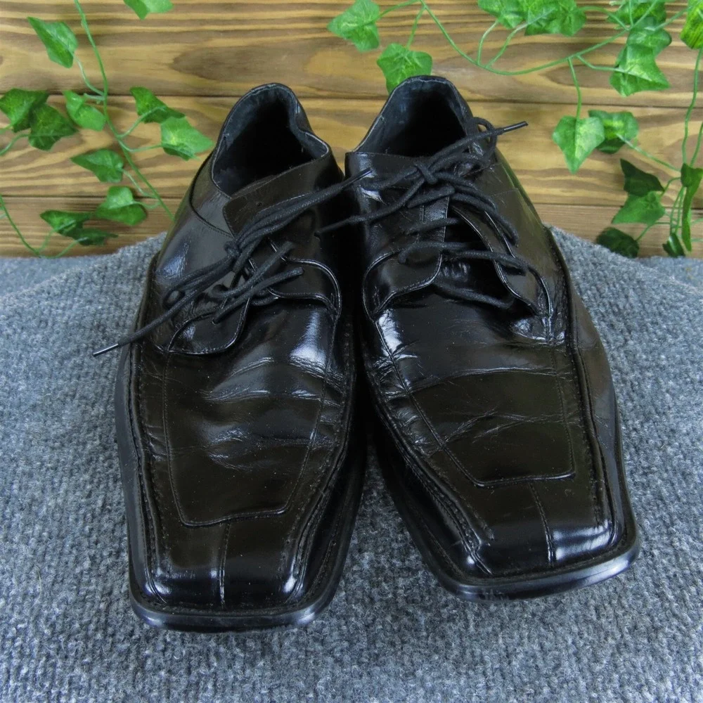 Stacy Adams Men's  Derby Oxfords Black Leather Size 11‎ Medium Gently Used 2025